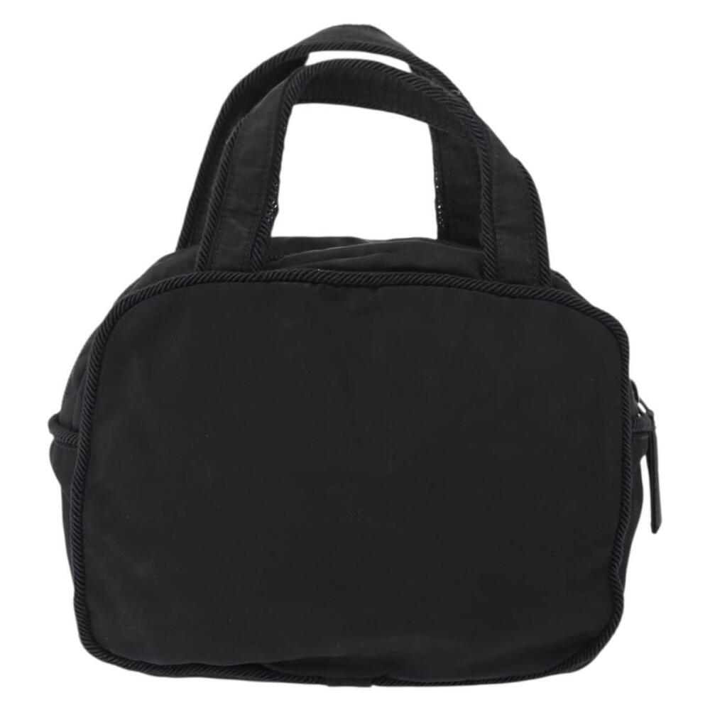 PRADA Beads Tote Bag Nylon Black Silver Auth bs30073 - Picture 2 of 16